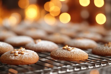 The lightkeepers kitchen, filled with the aroma of freshly baked gingerbread cookies cooling on a wire rack.