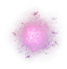 Wall Mural - Purple Pink Circle Glitter Fog Cosmos