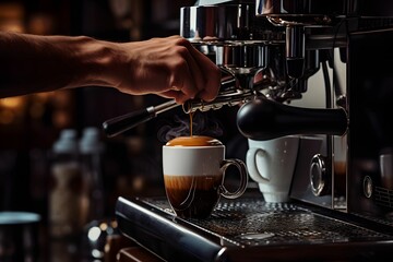 Wall Mural - Zubereitung von Kaffee durch einen Barista