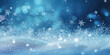 Shiny blue snow and ice winter background with copy space