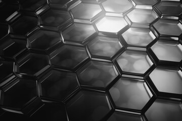Poster - abstract background with hexagons