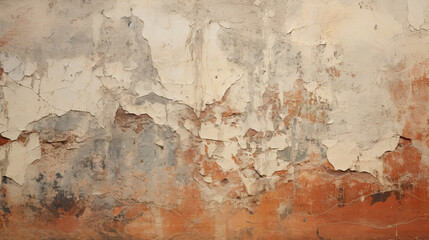 Sticker - Ancient wall with rough cracked paint, old fresco texture background Ancient wall with rough cracked paint, old fresco texture background