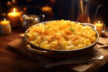 A Bowl Of Mac And Cheese With A Melted Cheese Crust
