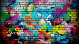 Fototapeta Młodzieżowe - graffiti wall abstract background, artistic pop art background backdrop