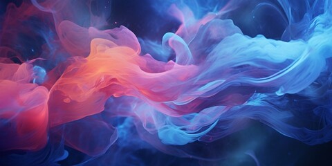 Aufkleber - Abstract flow of liquid paints in mix : Generative AI