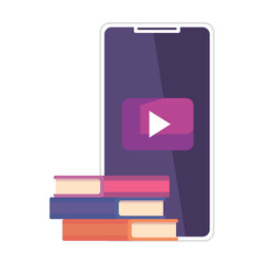 Wall Mural - digital video online education by phone