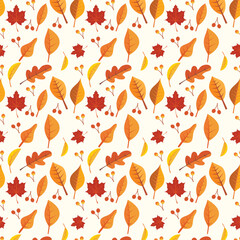 Aufkleber - happy thanksgiving seamless pattern with butternut squash, leaf vector. perfect for banner, poster, templates.