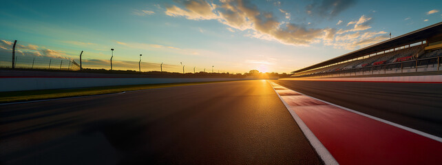 Wall Mural - Sport motion blurred racetrack