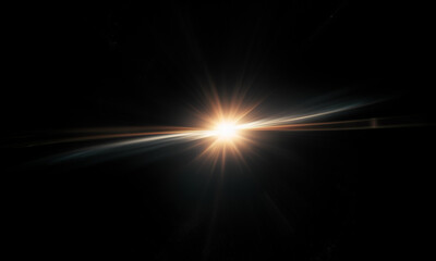 Wall Mural - beautiful light flares. glowing streaks on dark background