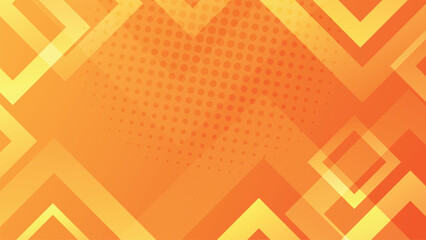 Poster - Abstract orange geometric background with diagonal stripes and halftone. Vector illustration for powerpoint, banner, poster, backdrop, wallpaper and social media.