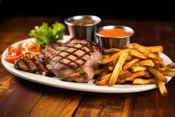 Poster - mixed grill plate served with crispy fries