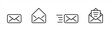 envelope icon set. mail icon. message icon symbol. vector illustration