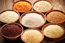 An Array Of Different Rice Varieties In Grain Form