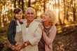 © bernardbodo - Portrait of a happy smiling family in the woods
