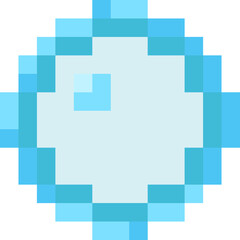 Wall Mural - Pixel art water drop icon 7