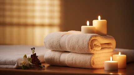 Poster - A soothing massage session with warm towels