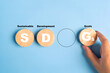 © wutzkoh - Sustainable development goals. SDGs. concept. The 2030 Agenda for sustainable development. Developed in cooperation with UN system.