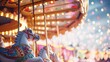 © Cloudyew - Close-up of confetti on a carnival carousel