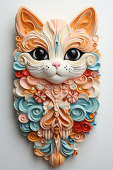 Aufkleber - macaron popsicle cat,