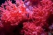 Pink coral reef ocean nature closeup. Paradise underwater colorful aquatic nature. Generate Ai