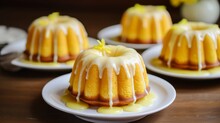 Tangy Mini Lemon Bundt Cakes Topped With Lemon Glaze