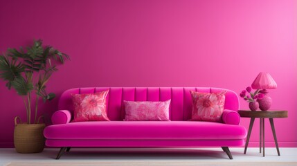 Poster - A vibrant, hot pink background for a bold statement