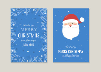 Wall Mural - Smiley Santa Claus. Christmas greeting cards concept. Vector illustration