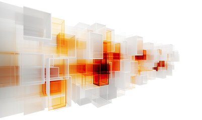 Poster - Abstract digital design elements, cut out. Can be used for tech, AI, data, audio, graphics, etc.