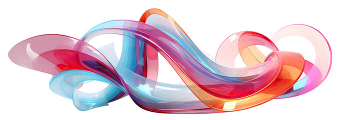 Poster - Abstract digital design elements, cut out. Can be used for tech, AI, data, audio, graphics, etc.