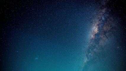 Wall Mural - time lapse of the milkyway turning in a clear sky.