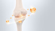 © onimate - Golden Vitamin D3 complex, Bone Health medical concept, 3D rendering.