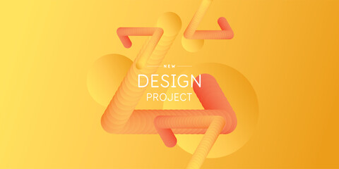 Poster - Abstract geometric background of simple shapes. A template for design and creativity.