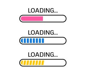Fototapete - Loading bar progress icons. Load sign vector illustration. System software update and upgrade concept Vector illustration