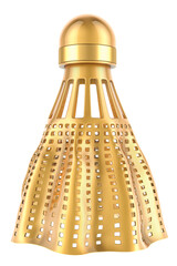 Fototapete - Golden Badminton Shuttlecock, 3D rendering isolated on transparent background