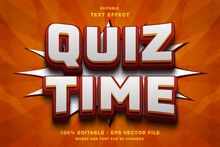 Quiz Time Text Style Effect Template Editable