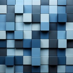 Wall Mural - abstract blue cubes background
