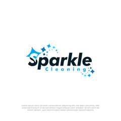 Economic cleaning service logo design vector template