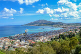 Fototapeta Krajobraz - Beautiful panorama of main city of Zakynthos