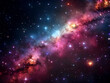 Colorful space background with nebulas and stars