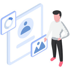 A creative design illustration of user interface