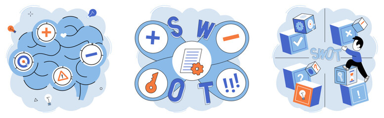 Fototapete - Analysis tool. Business intelligence. Vector illustration Effective planning is necessary for achieving business objectives Vectors are used in illustrations and graphic design Illustrations enhance