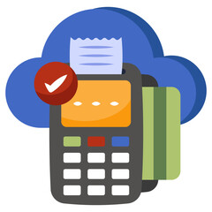 Sticker - A premium download icon of cloud pos