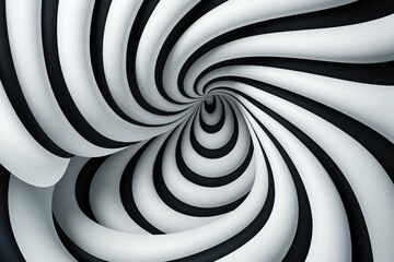 Poster - black and white spiral