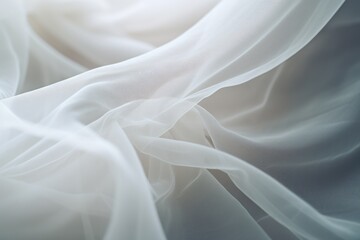 Poster - A close up photo showcasing the texture and details of a white fabric. This versatile image can be used for various design projects