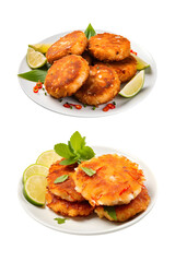 Wall Mural - Thai Fish Cake, top view, transparent background, isolated image, generative AI
