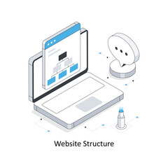 Website Structure isometric stock illustration. EPS File