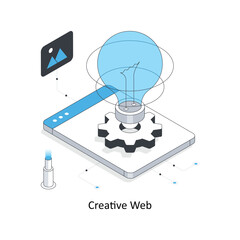 Creative Web isometric stock illustration. EPS File