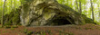 Panorama of the entrance to the Oswaldhöhle in Muggendorf