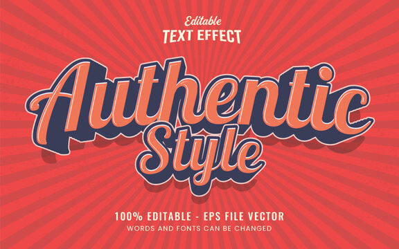 Vintage editable text effect free vector	
