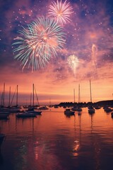 Wall Mural - Holiday fireworks